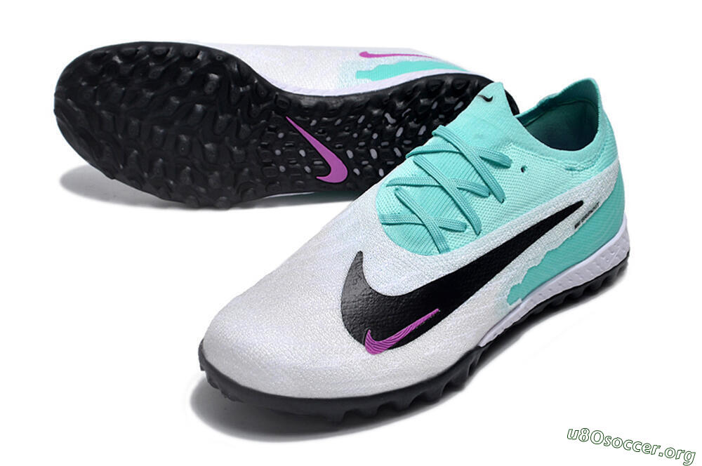 Nike Phantom GX Elite TF Football Shoes - White/Jade/Black/Purple 0