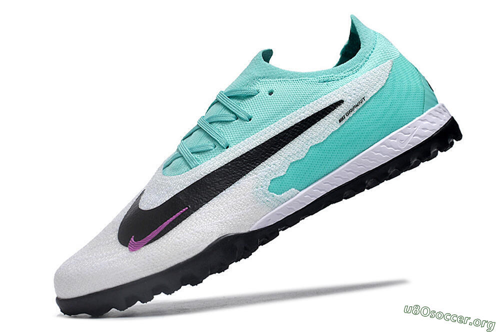Nike Phantom GX Elite TF Football Shoes - White/Jade/Black/Purple 5