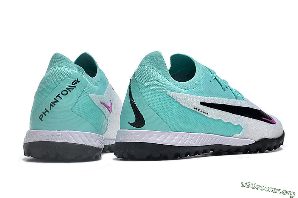 Nike Phantom GX Elite TF Football Shoes - White/Jade/Black/Purple 6