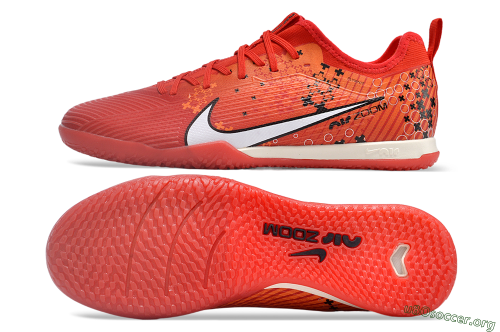 Nike Air Zoom Mercurial Vapor 15 Pro IC Football Shoes - Red/White/Black 1