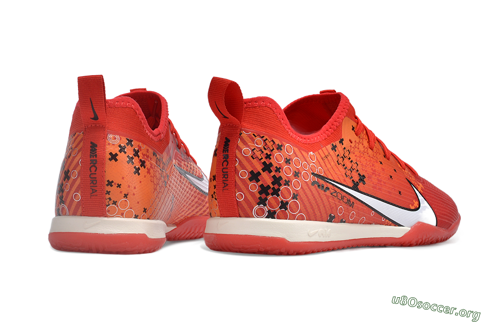 Nike Air Zoom Mercurial Vapor 15 Pro IC Football Shoes - Red/White/Black 6