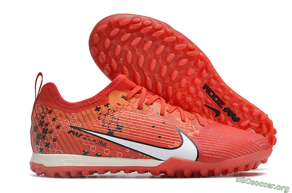 Nike Air Zoom Mercurial Vapor 15 Pro TF Football Shoes - Red/White/Black 2
