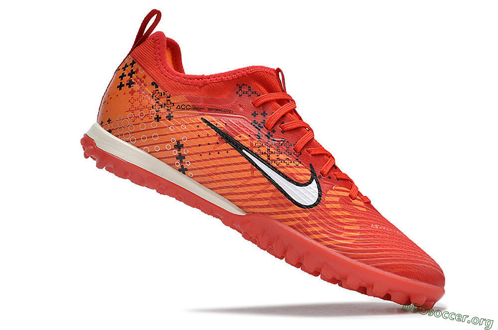 Nike Air Zoom Mercurial Vapor 15 Pro TF Football Shoes - Red/White/Black 4