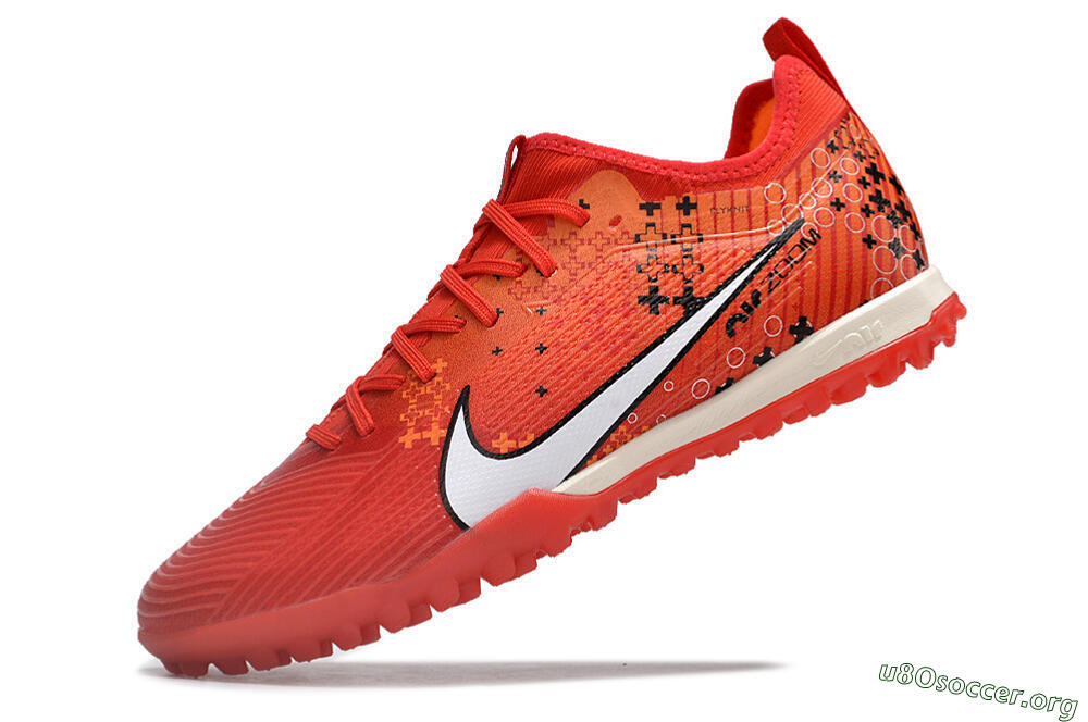 Nike Air Zoom Mercurial Vapor 15 Pro TF Football Shoes - Red/White/Black 5