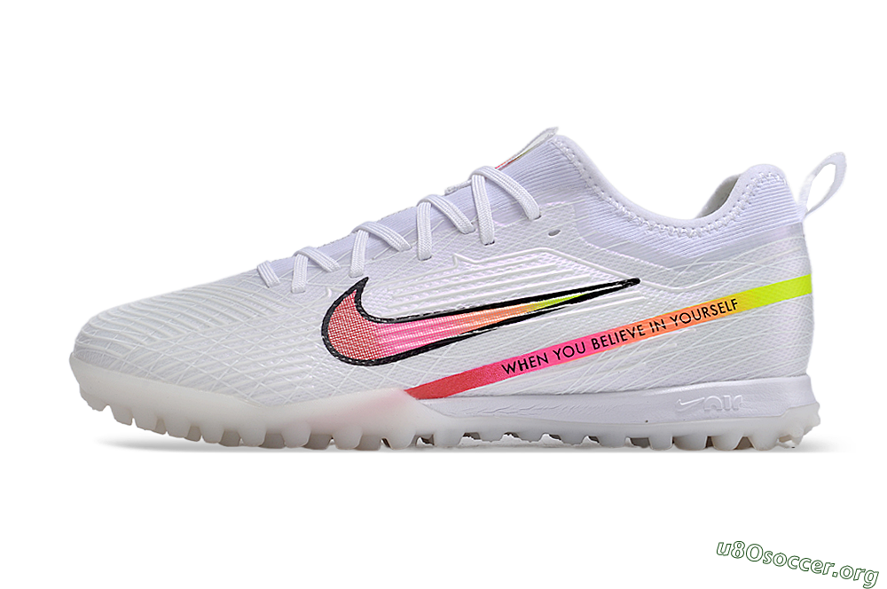 Nike Air Zoom Mercurial Vapor 15 Pro TF Football Shoes - White/Pink/Black/Yellow 3