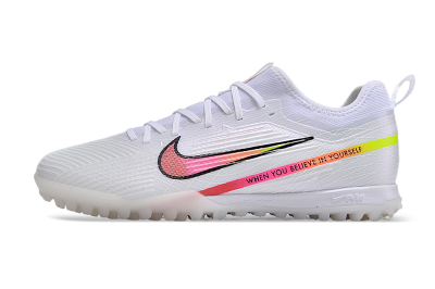 Nike Air Zoom Mercurial Vapor 15 Pro TF Football Shoes - White/Pink/Black/Yellow