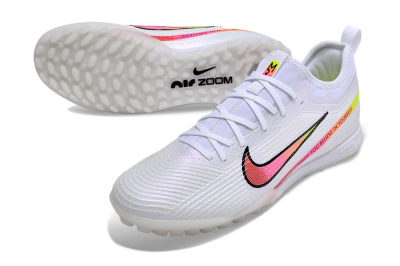 Nike Air Zoom Mercurial Vapor 15 Pro TF Football Shoes - White/Pink/Black/Yellow