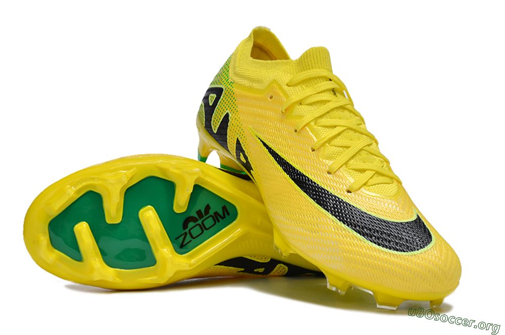 Nike Air Zoom Mercurial Vapor 15 Elite FG Football Boots - Yellow/Black/Green 1
