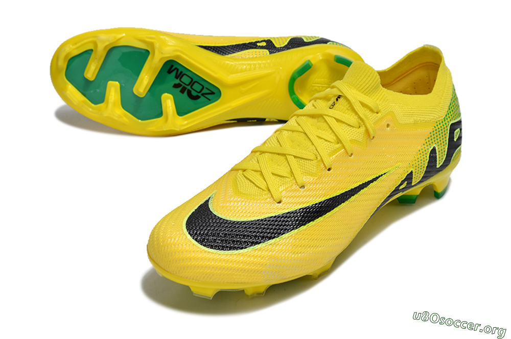 Nike Air Zoom Mercurial Vapor 15 Elite FG Football Boots - Yellow/Black/Green 0