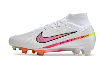 Nike Air Zoom Mercurial Superfly 9 Elite FG Football Boots - White/Pink/Black/Yellow/Gold