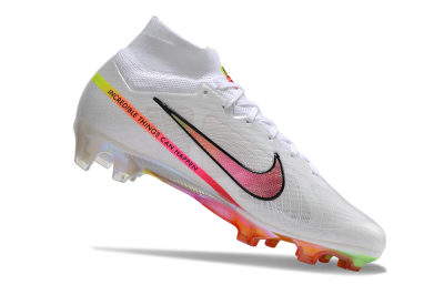 Nike Air Zoom Mercurial Superfly 9 Elite FG Football Boots - White/Pink/Black/Yellow/Gold