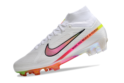 Nike Air Zoom Mercurial Superfly 9 Elite FG Football Boots - White/Pink/Black/Yellow/Gold