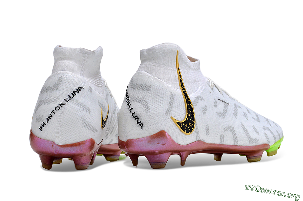 Nike Phantom Luna Elite NU FG Football Boots - White/Gold/Black 6