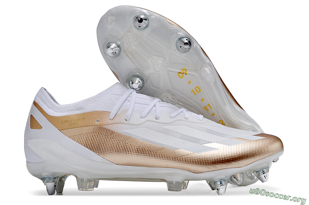 Adidas X Crazyfast.1 SG Football Boots - White/Gold/Silver 2