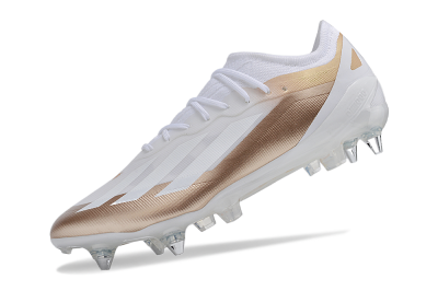 Adidas X Crazyfast.1 SG Football Boots - White/Gold/Silver