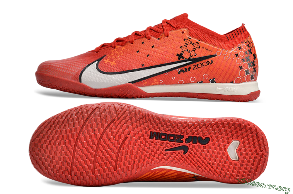 Nike Air Zoom Mercurial Vapor 15 Elite IC Football Shoes - Red/White/Black 1