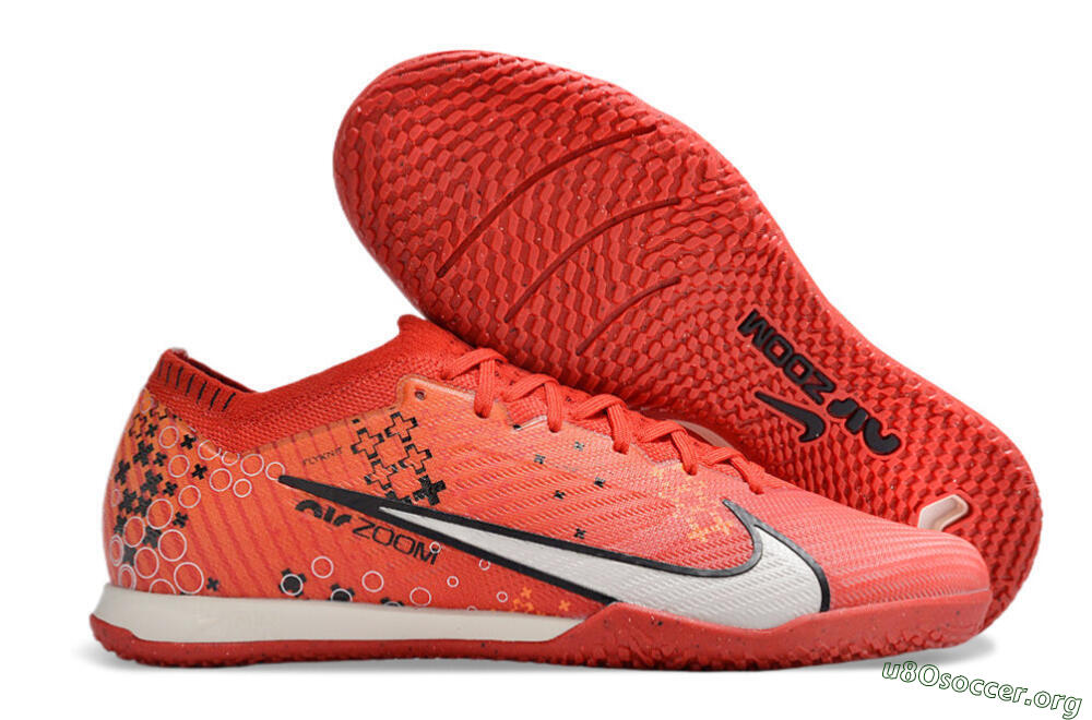 Nike Air Zoom Mercurial Vapor 15 Elite IC Football Shoes - Red/White/Black 2