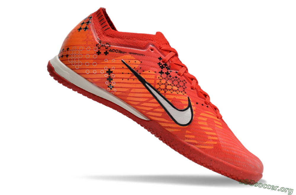 Nike Air Zoom Mercurial Vapor 15 Elite IC Football Shoes - Red/White/Black 4