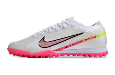 Nike Air Zoom Mercurial Vapor 15 Elite TF Football Shoes - White/Pink/Black/Yellow