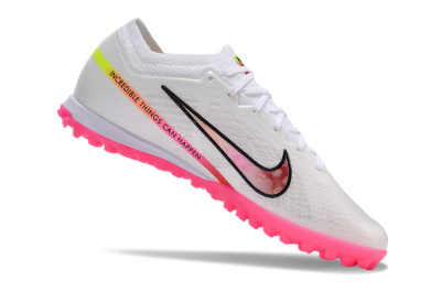 Nike Air Zoom Mercurial Vapor 15 Elite TF Football Shoes - White/Pink/Black/Yellow