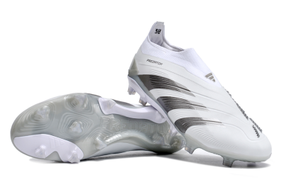 Adidas Predator Accuracy+ FG Football Boots - White/Grey/Silver