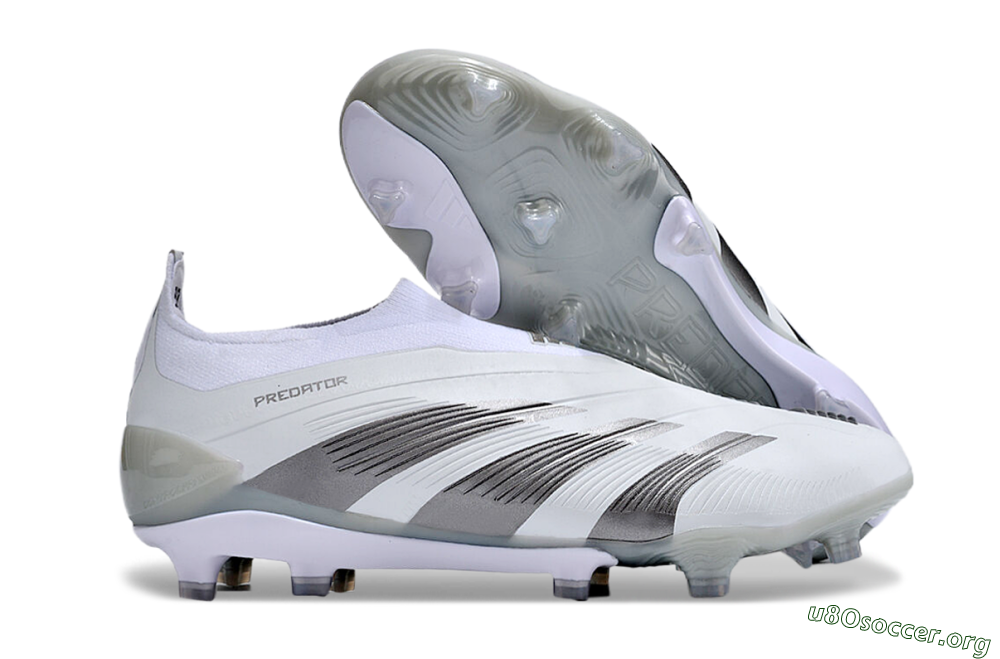Adidas Predator Accuracy+ FG Football Boots - White/Grey/Silver 2