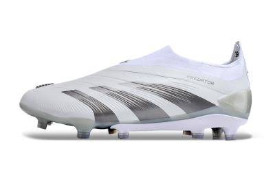 Adidas Predator Accuracy+ FG Football Boots - White/Grey/Silver