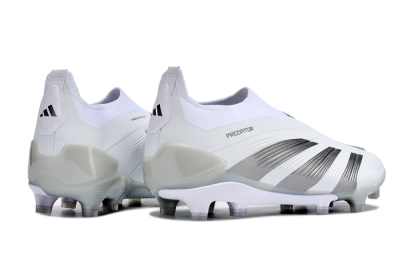 Adidas Predator Accuracy+ FG Football Boots - White/Grey/Silver