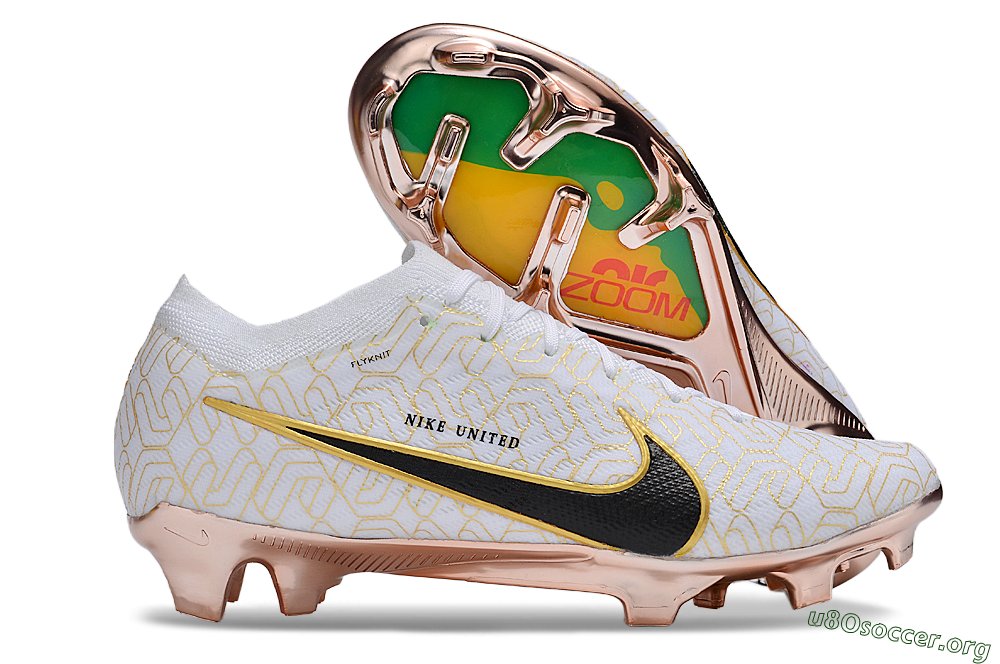 Nike Air Zoom Mercurial Vapor 15 Elite FG Football Boots - White/Gold/Black 2