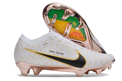 Nike Air Zoom Mercurial Vapor 15 Elite FG Football Boots - White/Gold/Black