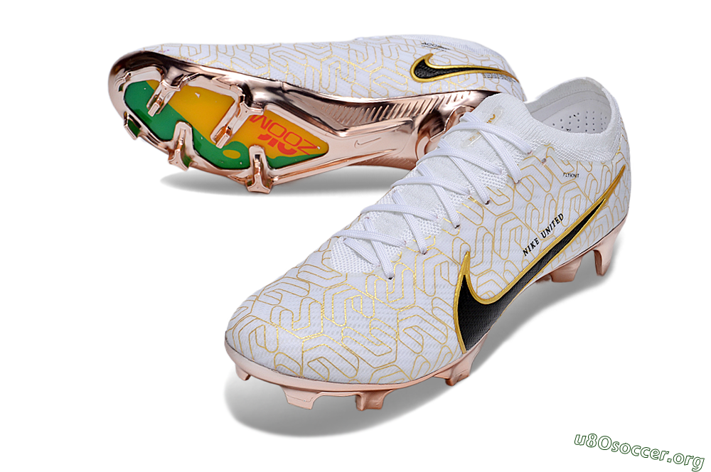 Nike Air Zoom Mercurial Vapor 15 Elite FG Football Boots - White/Gold/Black 0