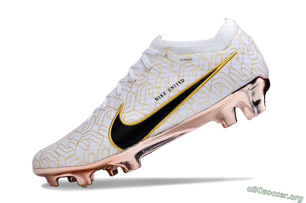 Nike Air Zoom Mercurial Vapor 15 Elite FG Football Boots - White/Gold/Black 5