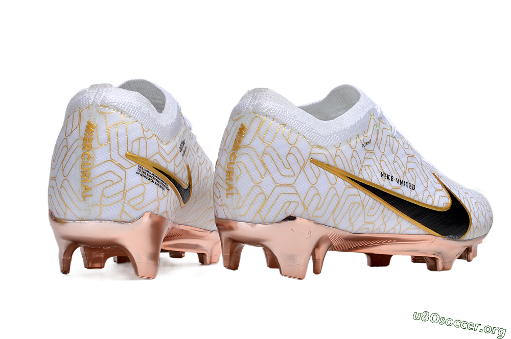 Nike Air Zoom Mercurial Vapor 15 Elite FG Football Boots - White/Gold/Black 6