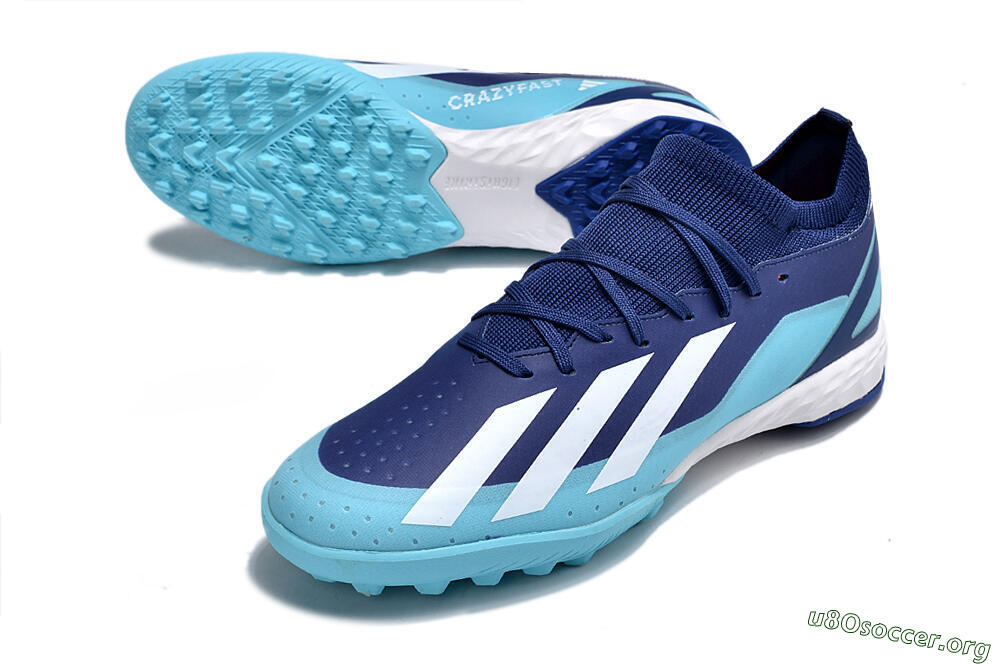 Adidas X Crazyfast.3 TF Football Shoes - Blue/Jade/White 0