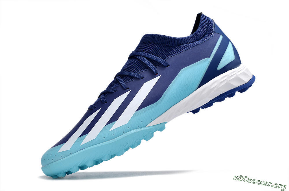 Adidas X Crazyfast.3 TF Football Shoes - Blue/Jade/White 5
