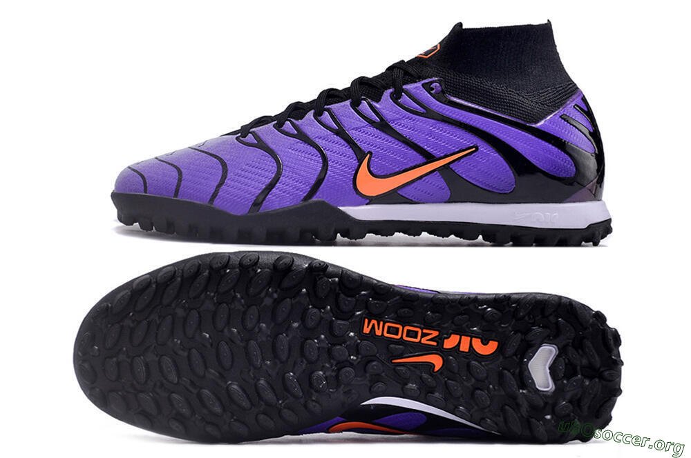 Nike Air Zoom Mercurial Superfly 9 Elite TF Football Shoes - Purple/Black/Orange 1