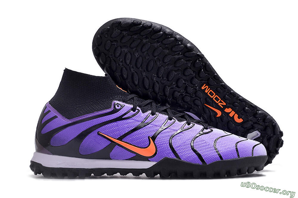 Nike Air Zoom Mercurial Superfly 9 Elite TF Football Shoes - Purple/Black/Orange 2