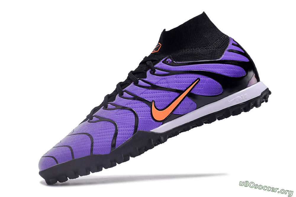 Nike Air Zoom Mercurial Superfly 9 Elite TF Football Shoes - Purple/Black/Orange 5