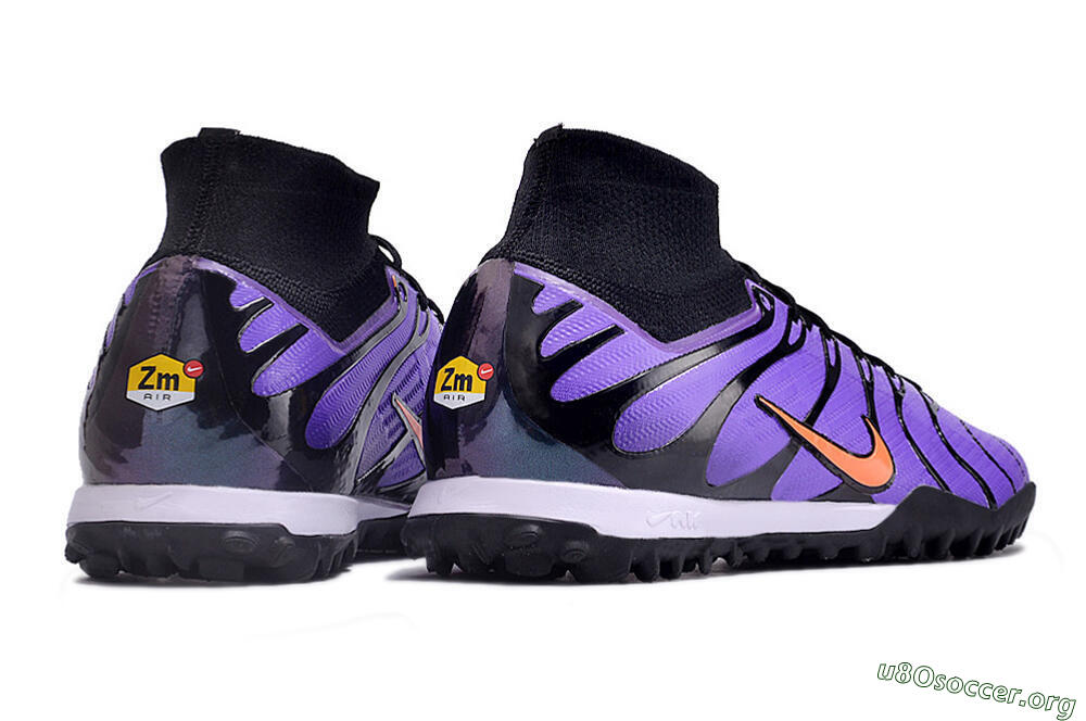 Nike Air Zoom Mercurial Superfly 9 Elite TF Football Shoes - Purple/Black/Orange 6