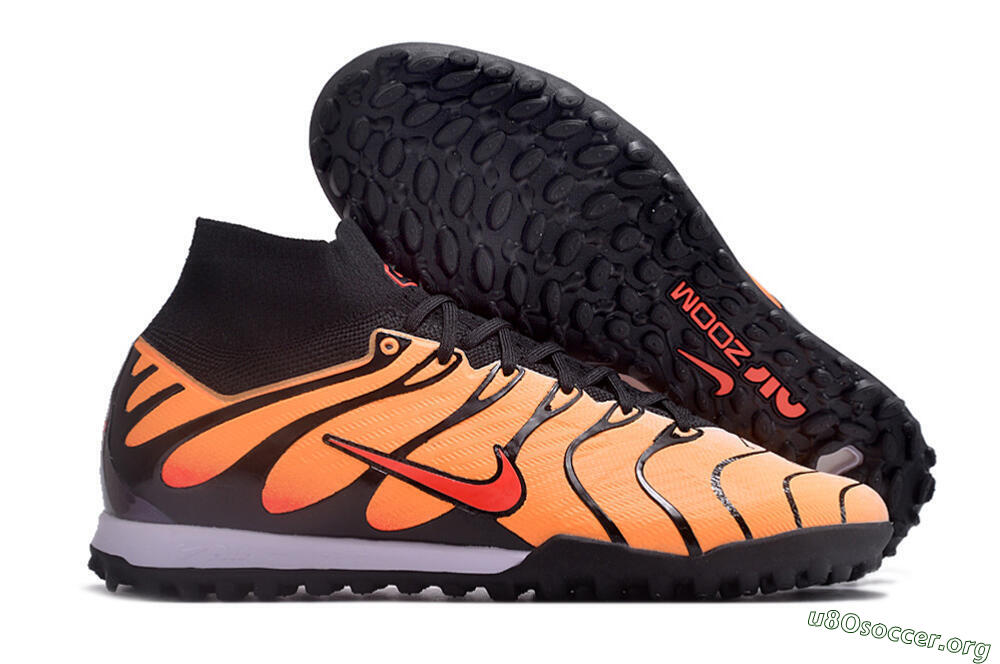 Nike Air Zoom Mercurial Superfly 9 Elite TF Football Shoes - Orange/Black/Red 2