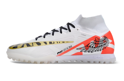 Nike Air Zoom Mercurial Superfly 9 Elite TF Football Shoes - White/Red/Gold