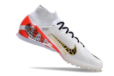 Nike Air Zoom Mercurial Superfly 9 Elite TF Football Shoes - White/Red/Gold