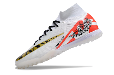 Nike Air Zoom Mercurial Superfly 9 Elite TF Football Shoes - White/Red/Gold