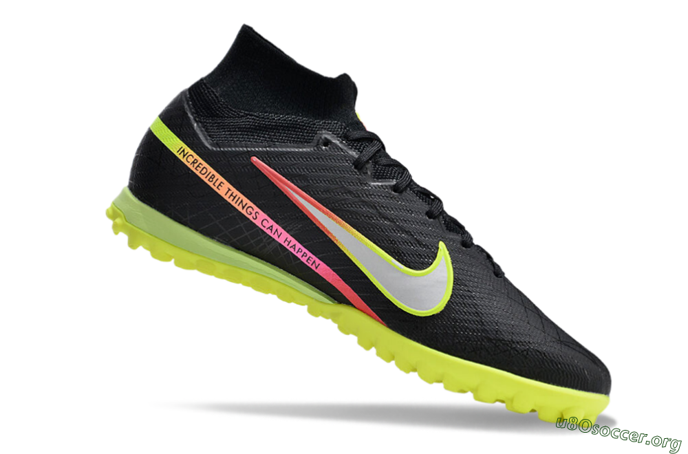 Nike Air Zoom Mercurial Superfly 9 Elite TF Football Shoes - Black/Silver/Green/Red 4