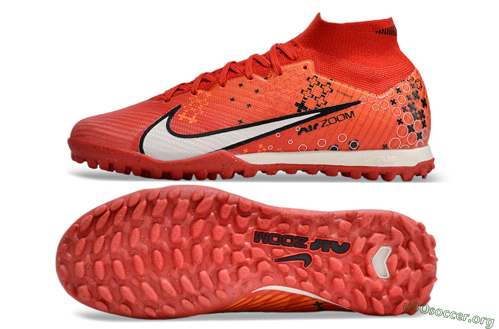 Nike Air Zoom Mercurial Superfly 9 Elite TF Football Shoes - Red/White/Black 1