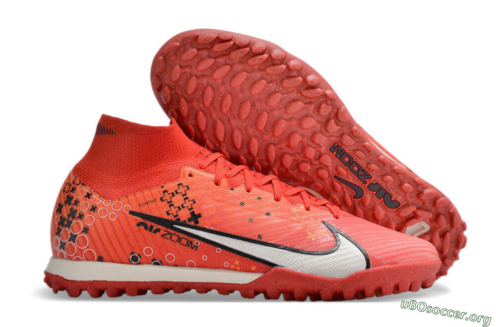 Nike Air Zoom Mercurial Superfly 9 Elite TF Football Shoes - Red/White/Black 2