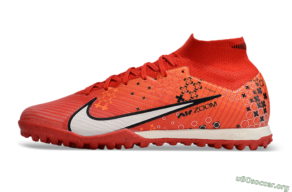 Nike Air Zoom Mercurial Superfly 9 Elite TF Football Shoes - Red/White/Black 3