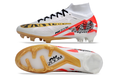 Nike Air Zoom Mercurial Superfly 9 Elite FG Football Boots - White/Gold/Black/Red