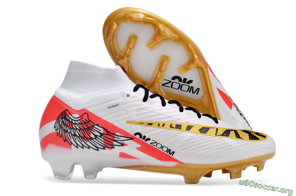 Nike Air Zoom Mercurial Superfly 9 Elite FG Football Boots - White/Gold/Black/Red 2