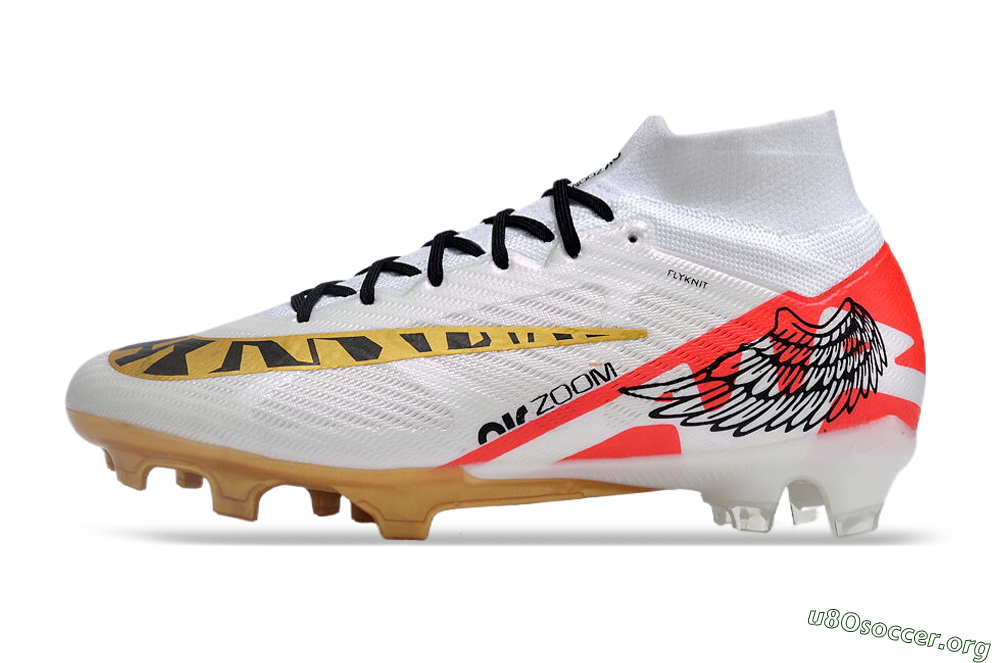 Nike Air Zoom Mercurial Superfly 9 Elite FG Football Boots - White/Gold/Black/Red 3